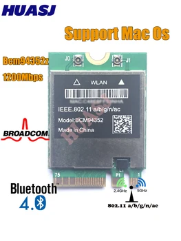 Huasj Broadcom BCM94352Z DW1560 802.11a/b/g/n/ac WLAN + BT 4.0 M.2 NGFF Мини-карта 1200 Мбит/с Беспроводная локальная сеть беспроводная карта